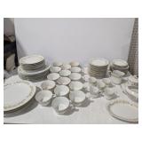 Vintage Bell Flower Dish Set Lot: 74 Pieces