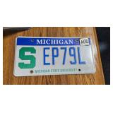 State of Michigan MSU Plate