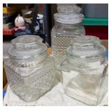 Lot of 3 (Three) Glass Jars