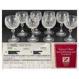 8 Vintage Schott Zwiesel "Bellavista" lead crystal water goblets, made in Germany-Box/Receipt - Pott