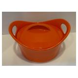 Rachael Ray Orange 2.5 Quart Stoneware Casserole Dish with Lid - Like New Condition
