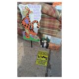Small Collection of Various Metal Garden/Yard Signs
