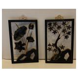 Vintage Retro Asian "Symbol of Four Seasons" Metal Artwork - Beautiful!