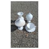 Vintage Milk Glass Tableware and Decor