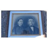 Antique Framed Charcoal Portrait Drawing