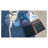 Large Collection of Golfing Equipment, Signed Hats, Balls, Rack, Etc.