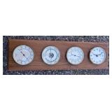 Vintage Tempo-Time Wood Mounted Weather Station