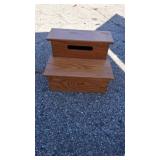 Vintage Hand Made Wooden Step Stool