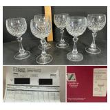 Vintage 1985 Schott Zwiesel Bellavista Crystal White Wine Goblets - Set of 6 - Germany-Box/Receipt -