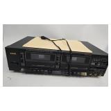 TEAC Dual Cassette Deck with Manual (Untested)