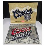 2 Metal Cooler Beer Signs