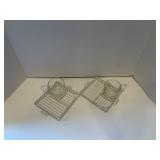 Vintage 1940s Hazel Atlas Snack-Sip-Smoke 8 pc Tray & Cup Set