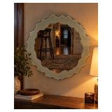 23" Round Mirror with Frosted Edge
