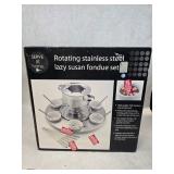 New in Box Rotating Stainless Steel Serving Tray