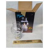 Vintage Julie Pomerantz Marble Candle Holder & Hurricane Lamp