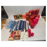 Pillar, Stick & Holiday Candles - Large Lot