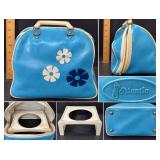 Vintage 1960s Atlantic Flower Power Bowling Ball Bag - Potterville