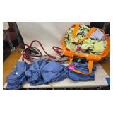 Jumper Cables w/ Huge Collection of Shop Rags