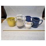 Collection of 6 Vintage Ceramic Pitchers
