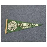 Vintage MSU Felt Pennant [30 Inches Long x 11 Inches Tall] - Estate Sales Warehouse (GR)