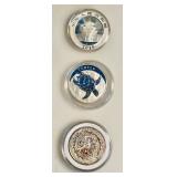 Lot of 3 - Assorted Silver Rounds