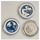 3 Assorted Silver Rounds