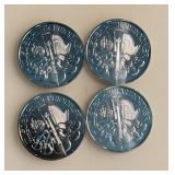 Lot of 4 - 1 oz - .999 Fine Silver - 2019 Philharmonic Silver Rounds (2 of 3)