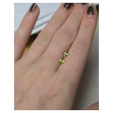 Pair of Faceted Peridot - 0.9ct Total