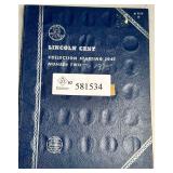 Lincoln Head Cents Book 2 - Date Range 1941 - 1975 - 86 Coins