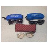 Pair of Post Surgery Sunglasses, Bifocal Sunglasses, and Trifocal Glasses
