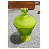 Vintage Green Sugar Bowl - Estate Sales Warehouse (GR)