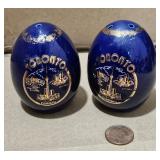Toronto Dark Blue Egg Salt and Pepper Shakers - Estate Sales Warehouse (GR)