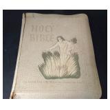1955 Holy Bible Spiritual Harvest Edition KJV Embossed Harvest Cover Vintage - Potterville