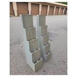 Pair of Tiered Vertical Planter Boxes - Garden Decor