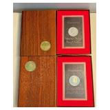1971 S 1972 S - Eisenhower Silver Dollars in Original Government Packaging - "Brown Ike"