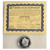 2021 - Double Liberty - Cook Islands - Proof Struck Clad Silver Dollar with COA