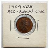 1909 VDB Lincoln Cent - Red Brown UNC