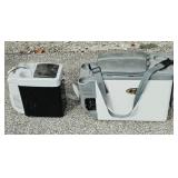 Two Portable Electric Travel Coolers & Warmers with Cup Holders and Carry Straps