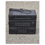 Kenwood KRX-793 Stereo Cassette Receiver with AM/FM Tuner, Dual Tape Deck & Remote