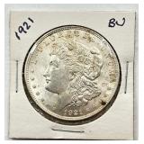 GEM BU - 1921 - Morgan Silver Dollar