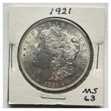 1921 - Morgan Silver Dollar - MS63 (1 of 2)