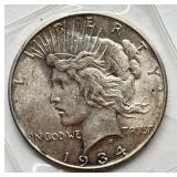 1934 D - Peace Silver Dollar - GEM BU