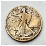1917 D - Walking Liberty - Silver Half Dollar