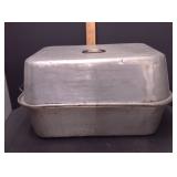 Vintage Wear-Ever Aluminum Covered Roasting Pan With High-Domed Vented Lid And Interior Trivet #326 - Potterville
