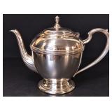 Wm Rogers Windsor 3702 Vintage Art Deco Silverplate Teapot with Hinged Lid - Potterville
