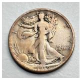 1919 D - Walking Liberty - Silver Half Dollar