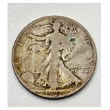 1927 S - Walking Liberty - Silver Half Dollar