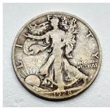 1928 S - Walking Liberty - Silver Half Dollar