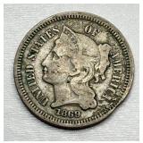 1869 - Three Cent Piece