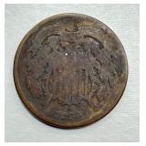 1864 - Civil War Era - US Two Cent Piece